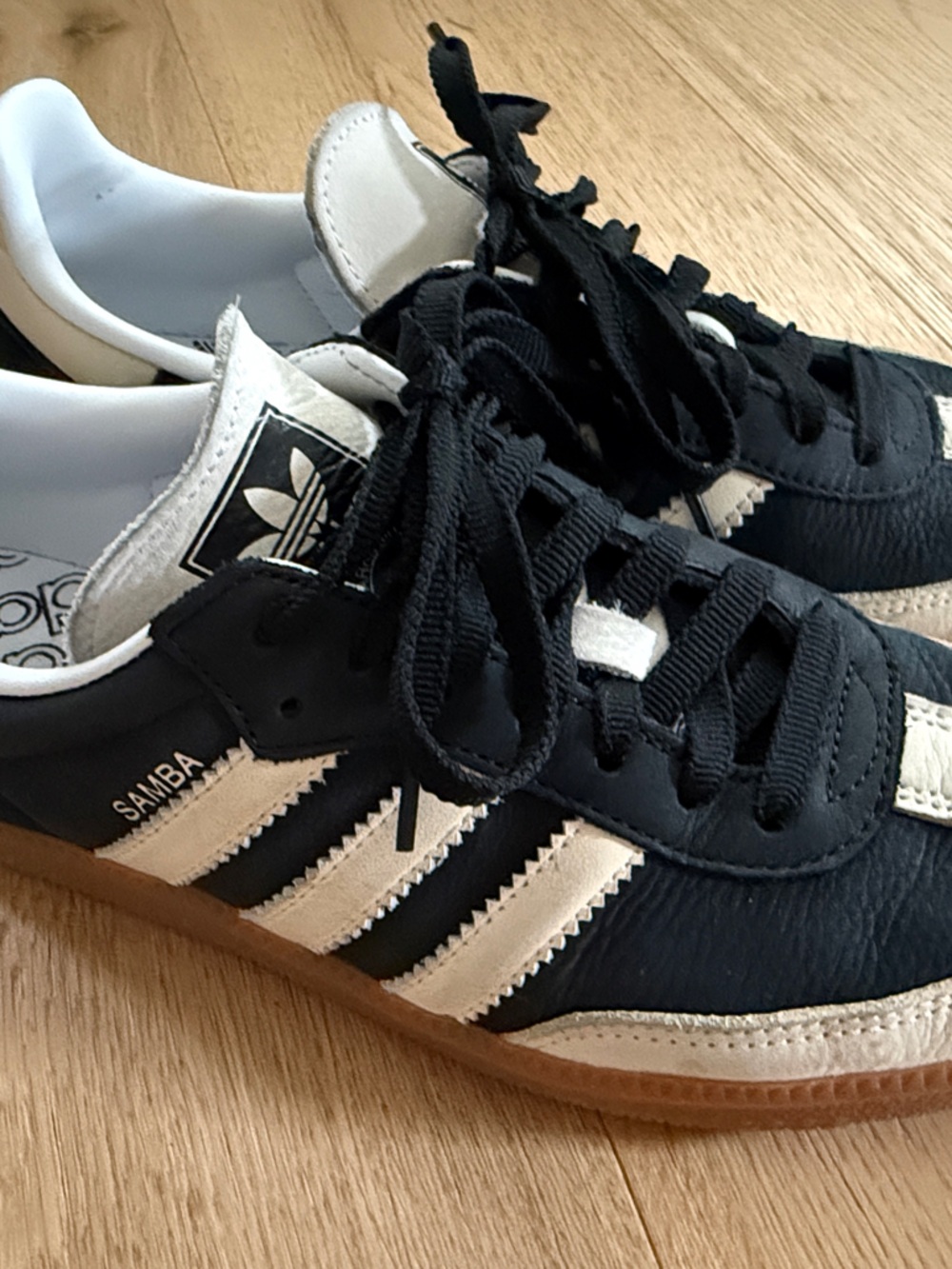 adidas Black and White Samba Retro Trainers
